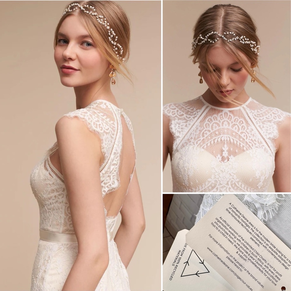{Catherine Deane} : “Suri” Ivory Lace Wedding Gown - Picture 2 of 16